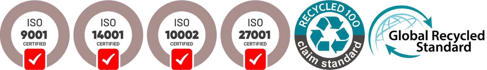 ISO ve geri dönüşüm sertifikaları